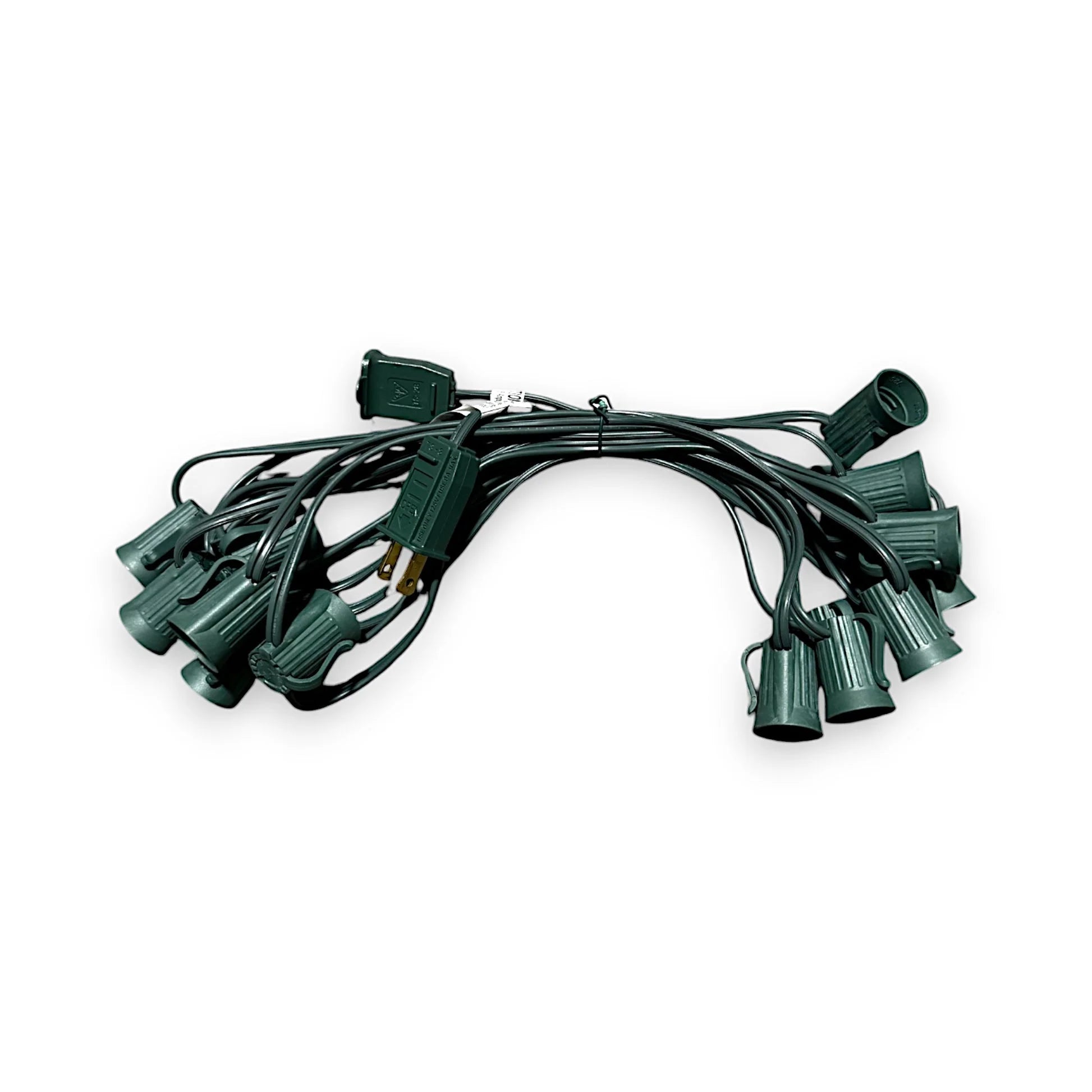 C9 15 foot 12 inch spacing green socket wire stringer