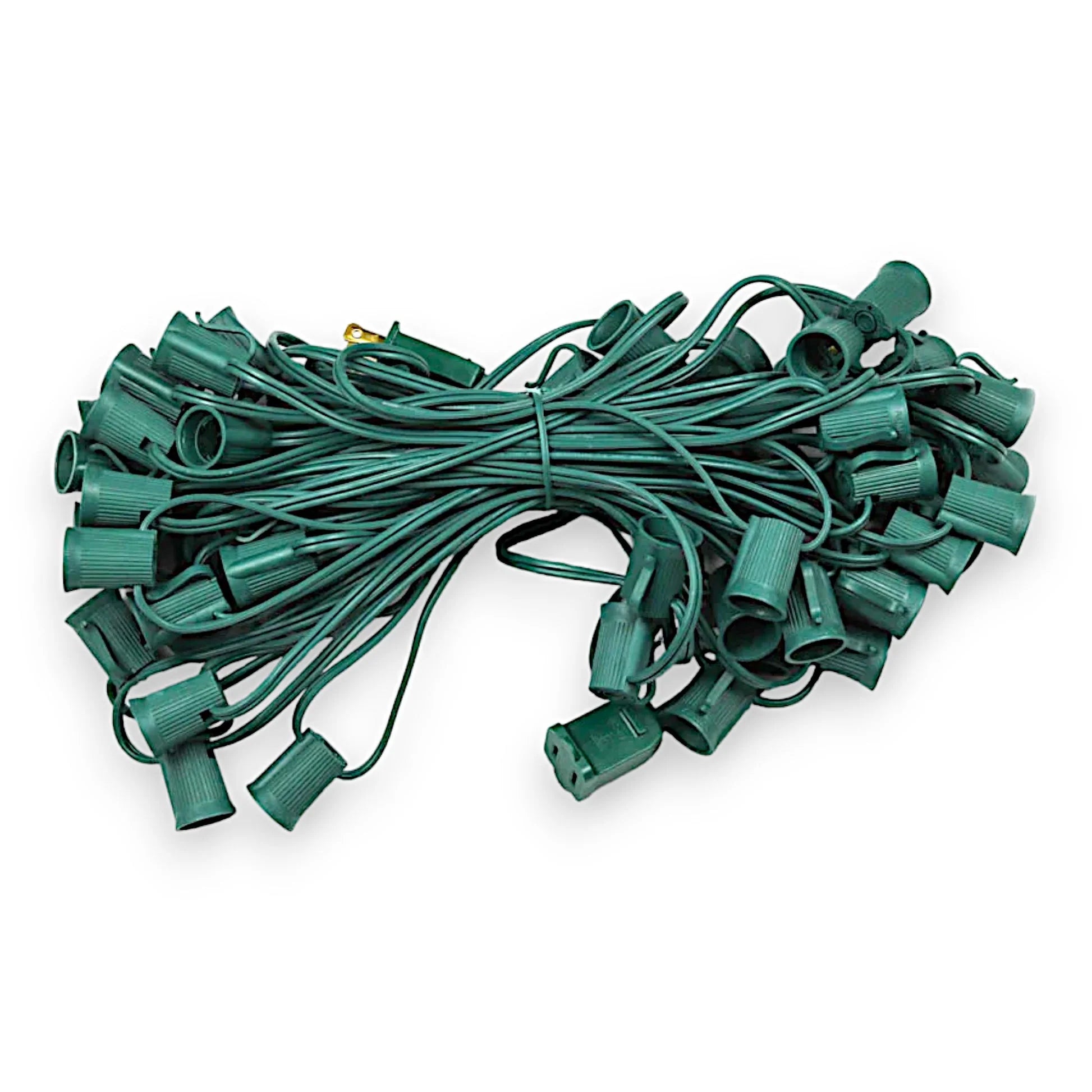 C9 50 foot 12 inch spacing green socket wire stringer