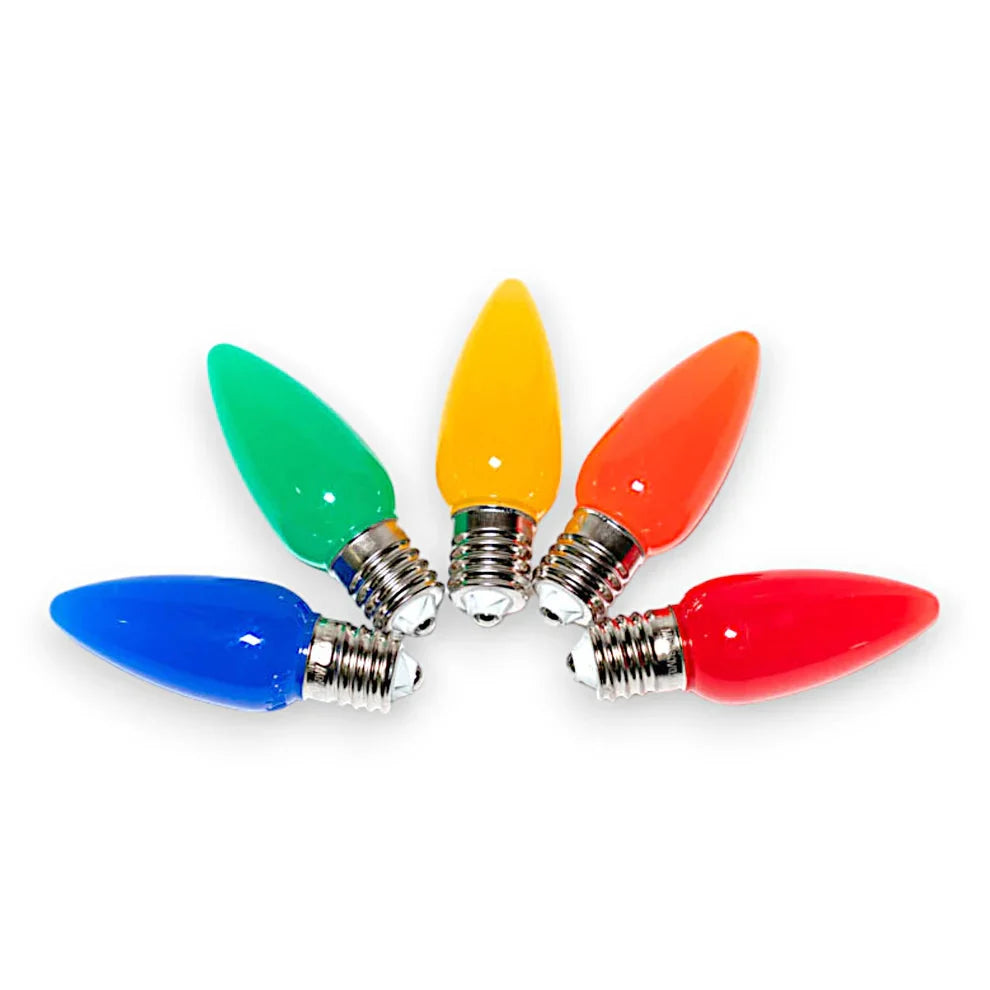 C9 Minleon opaque multi color LED bulb