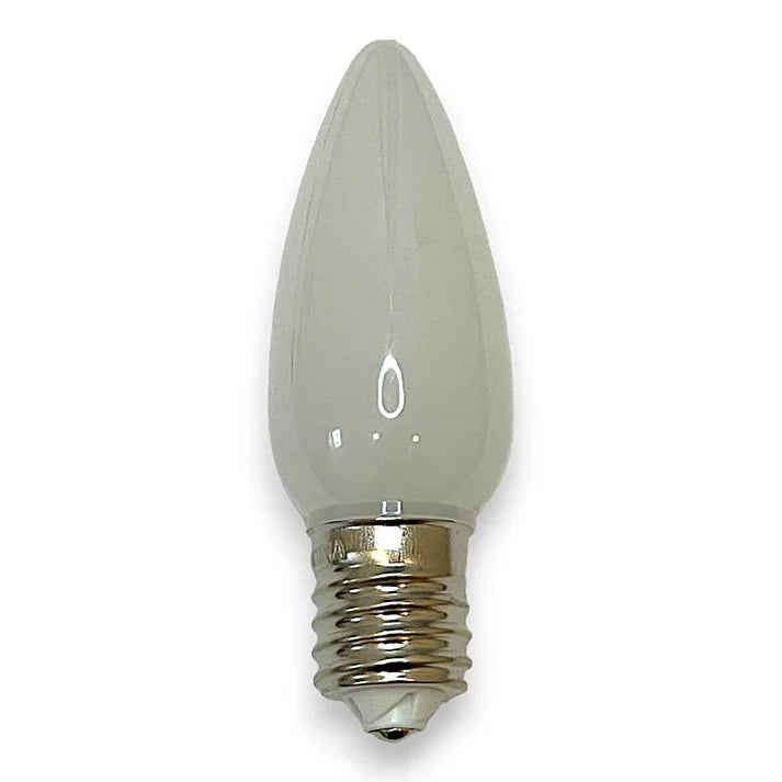 C9 Minleon opaque white LED bulb
