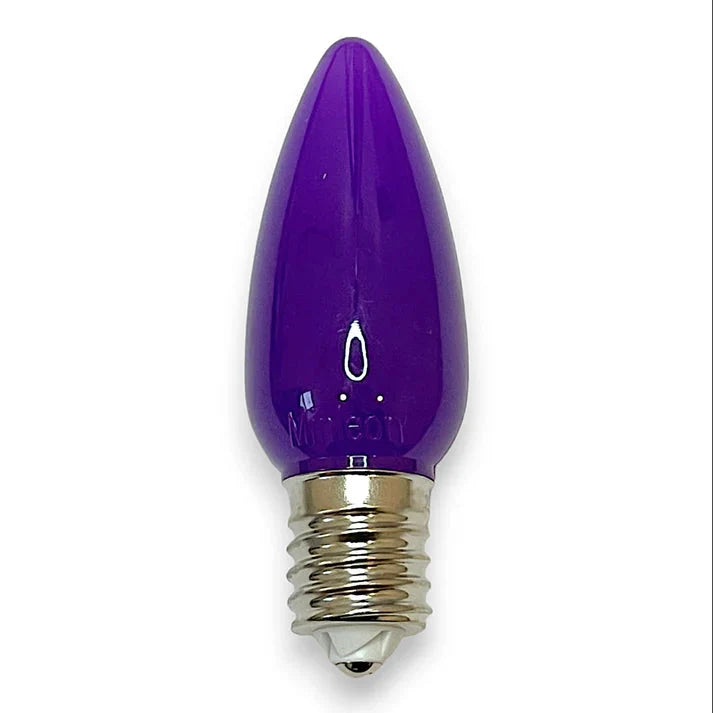 C9 Minleon opaque purple LED bulb