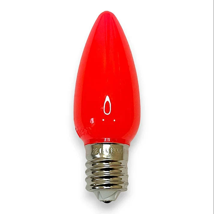 C9 Minleon opaque pink LED bulb