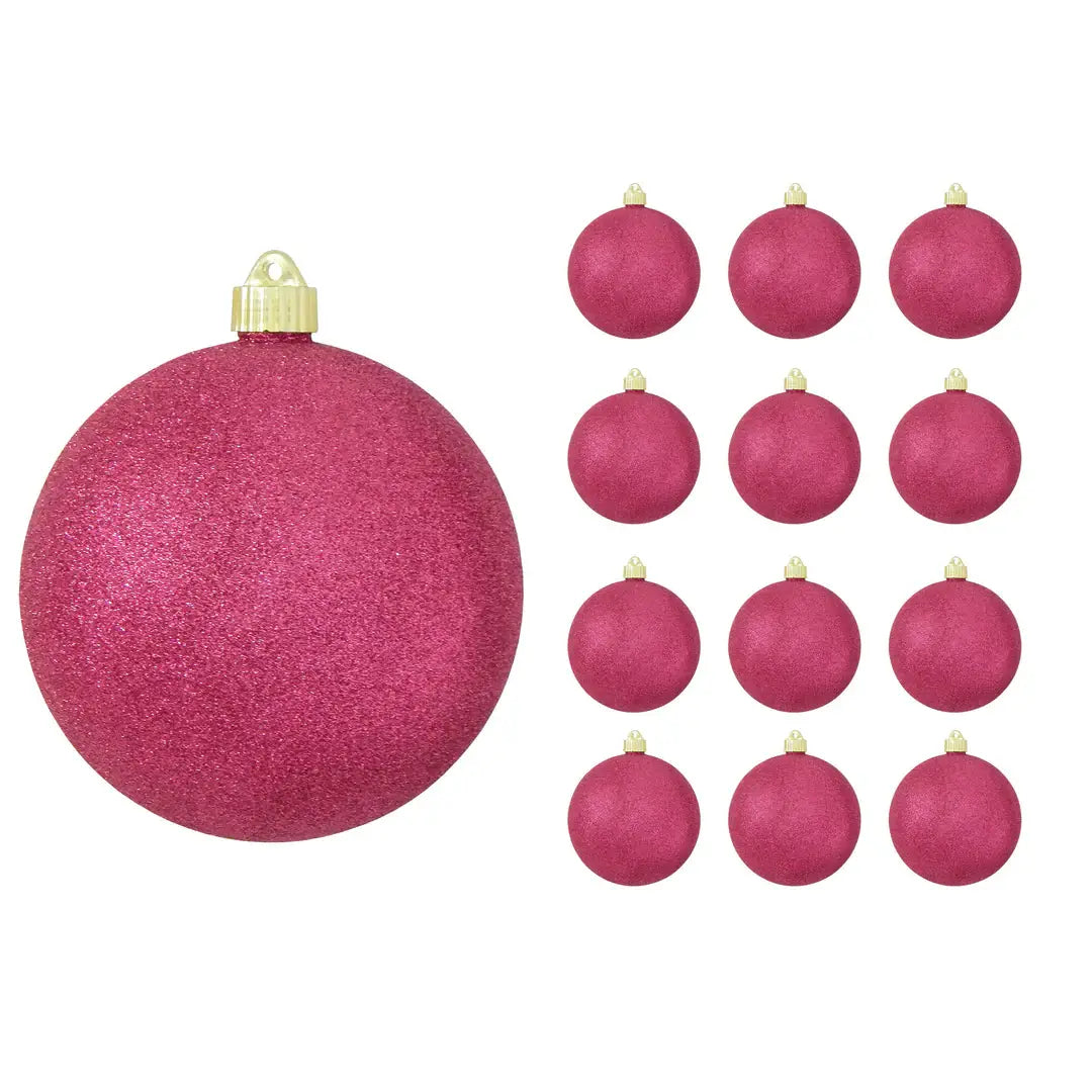 6" (150mm) Large Commercial Shatterproof Ball Ornaments, 1/Box, 12/Case, 12 Pieces
