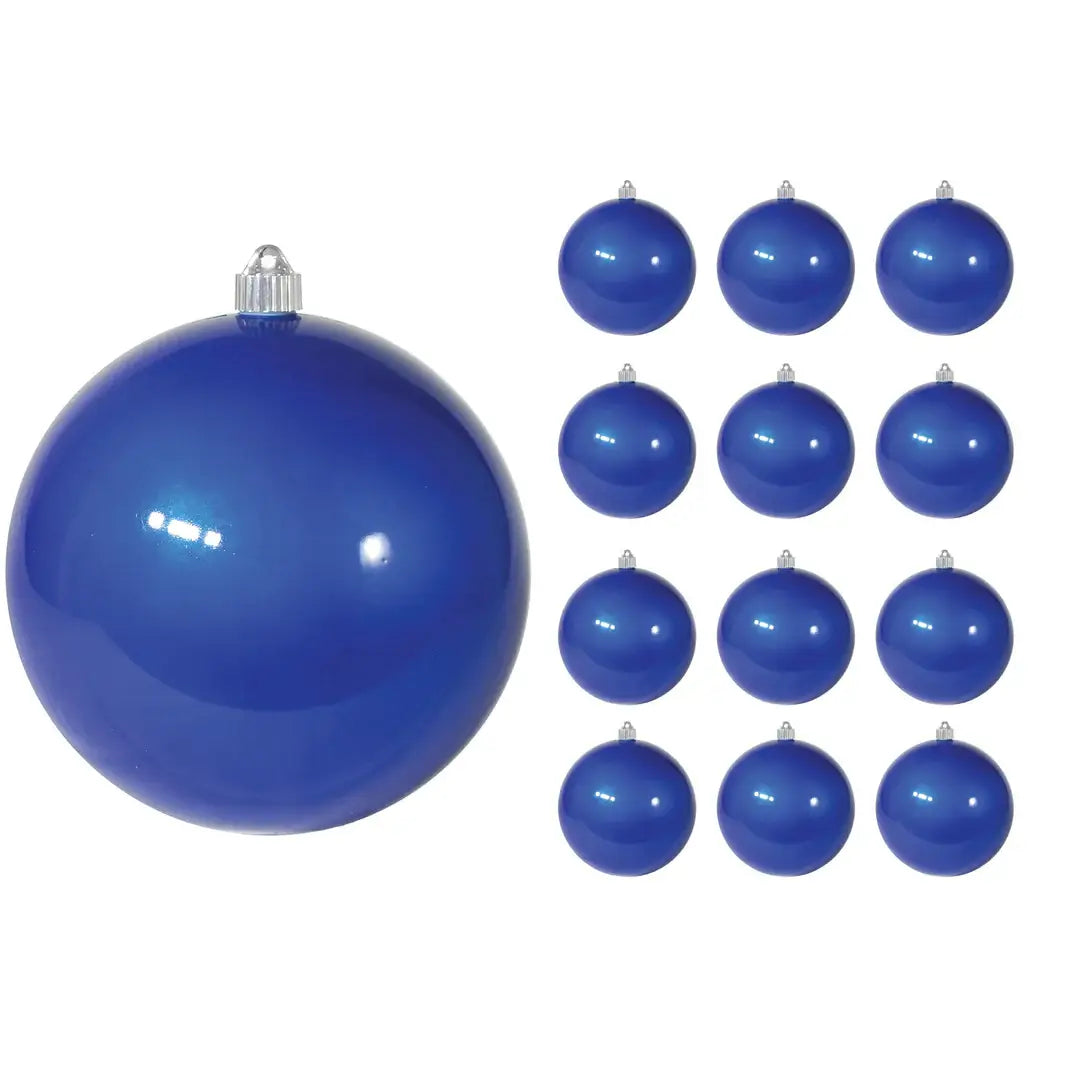 6" (150mm) Large Commercial Shatterproof Ball Ornaments, 1/Box, 12/Case, 12 Pieces