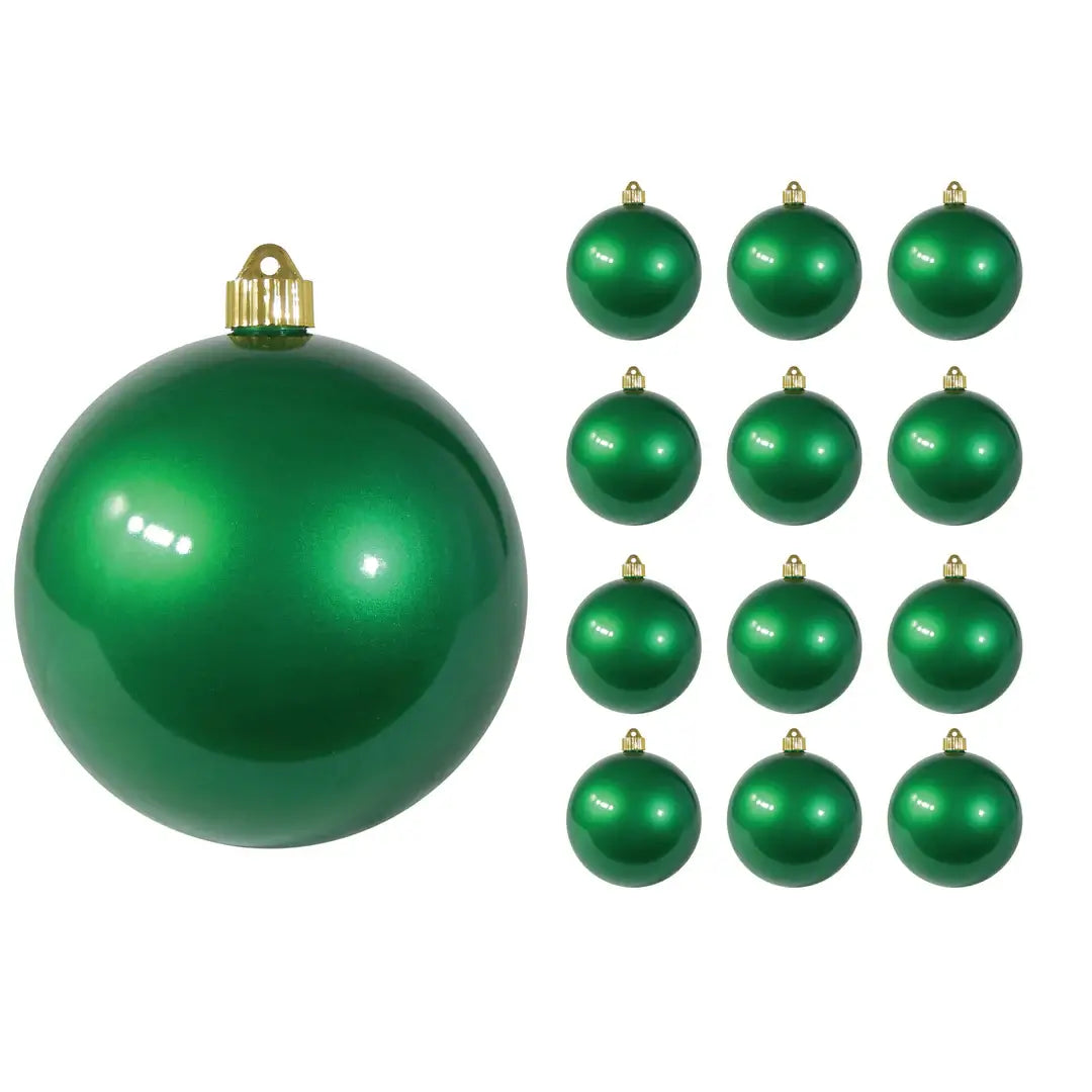 6" (150mm) Large Commercial Shatterproof Ball Ornaments, 1/Box, 12/Case, 12 Pieces