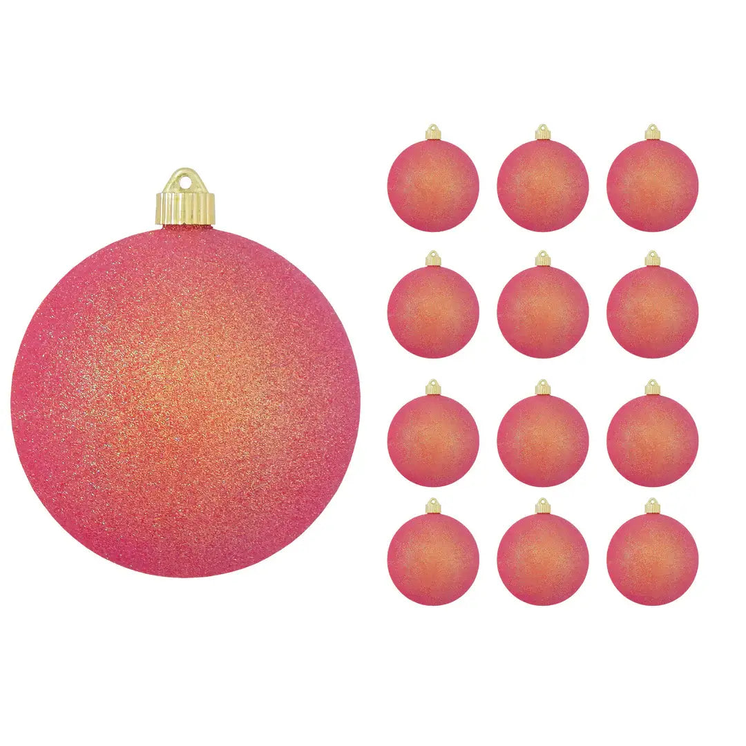 6" (150mm) Large Commercial Shatterproof Ball Ornaments, 1/Box, 12/Case, 12 Pieces