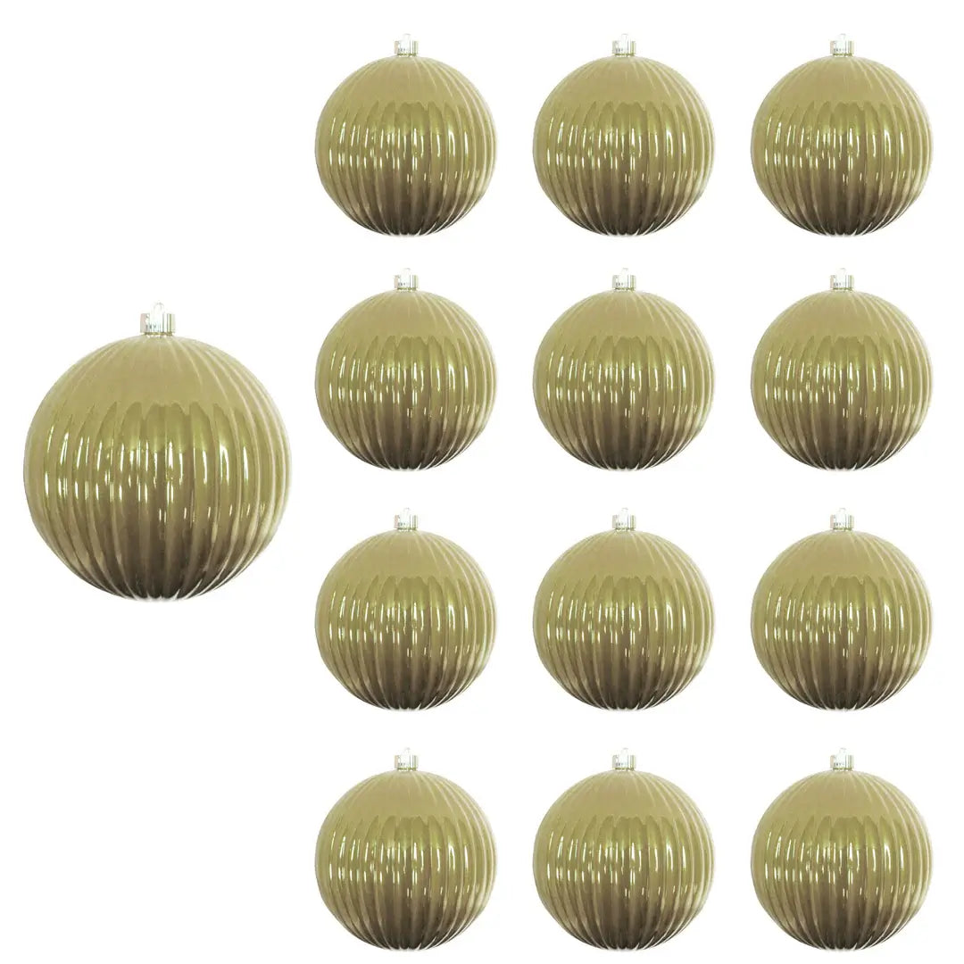 6" (150mm) Large Commercial Shatterproof Ball Ornaments, 1/Box, 12/Case, 12 Pieces