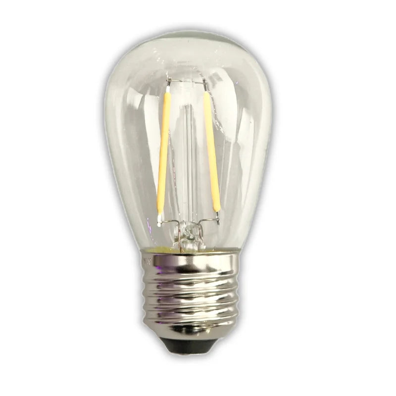 Glass S14 Vintage Warm White LED Patio Bulb E26