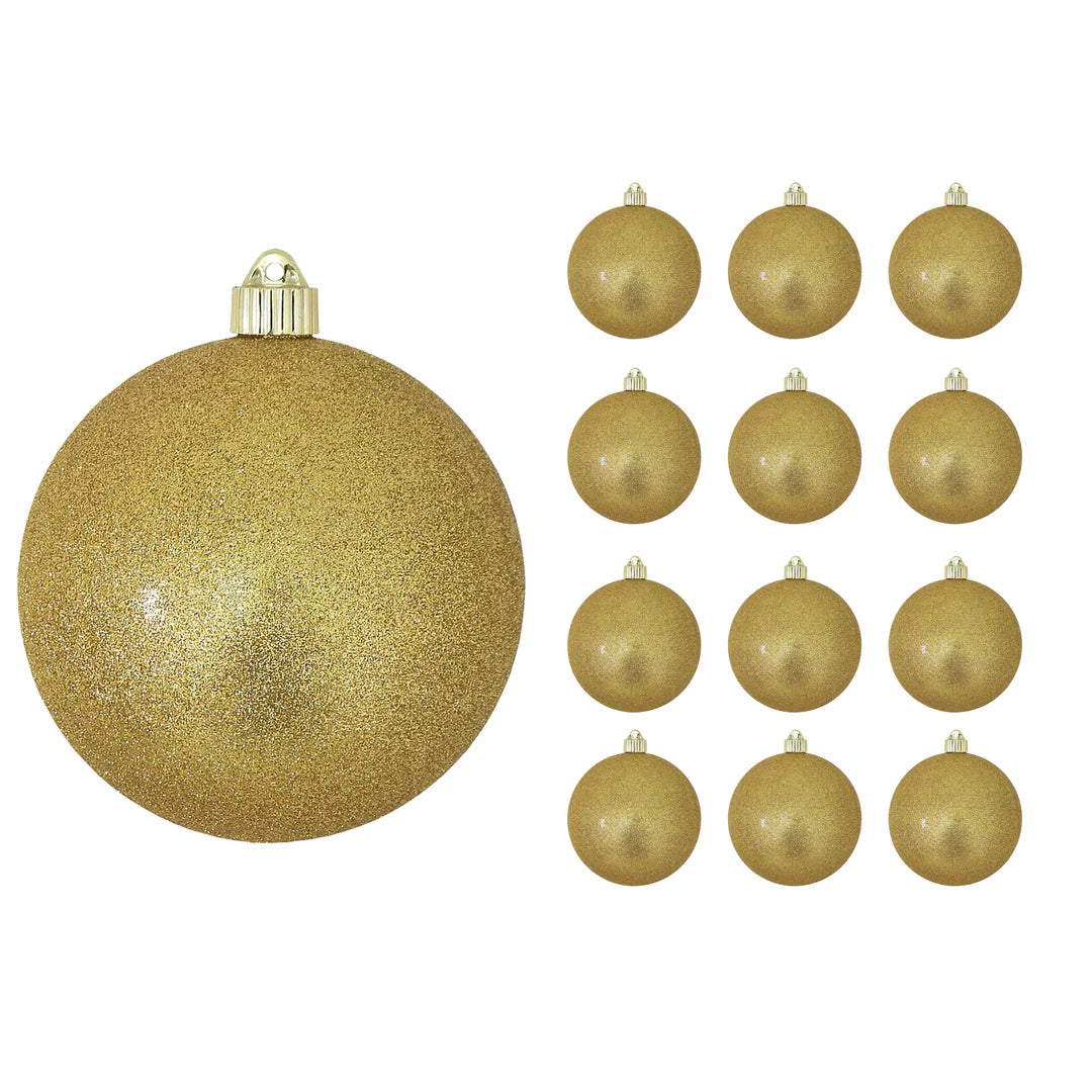 6" (150mm) Large Commercial Shatterproof Ball Ornaments, 1/Box, 12/Case, 12 Pieces