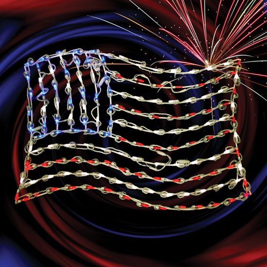 Holidynamics Waving American Flag LED Display — 72 × 48 Inches