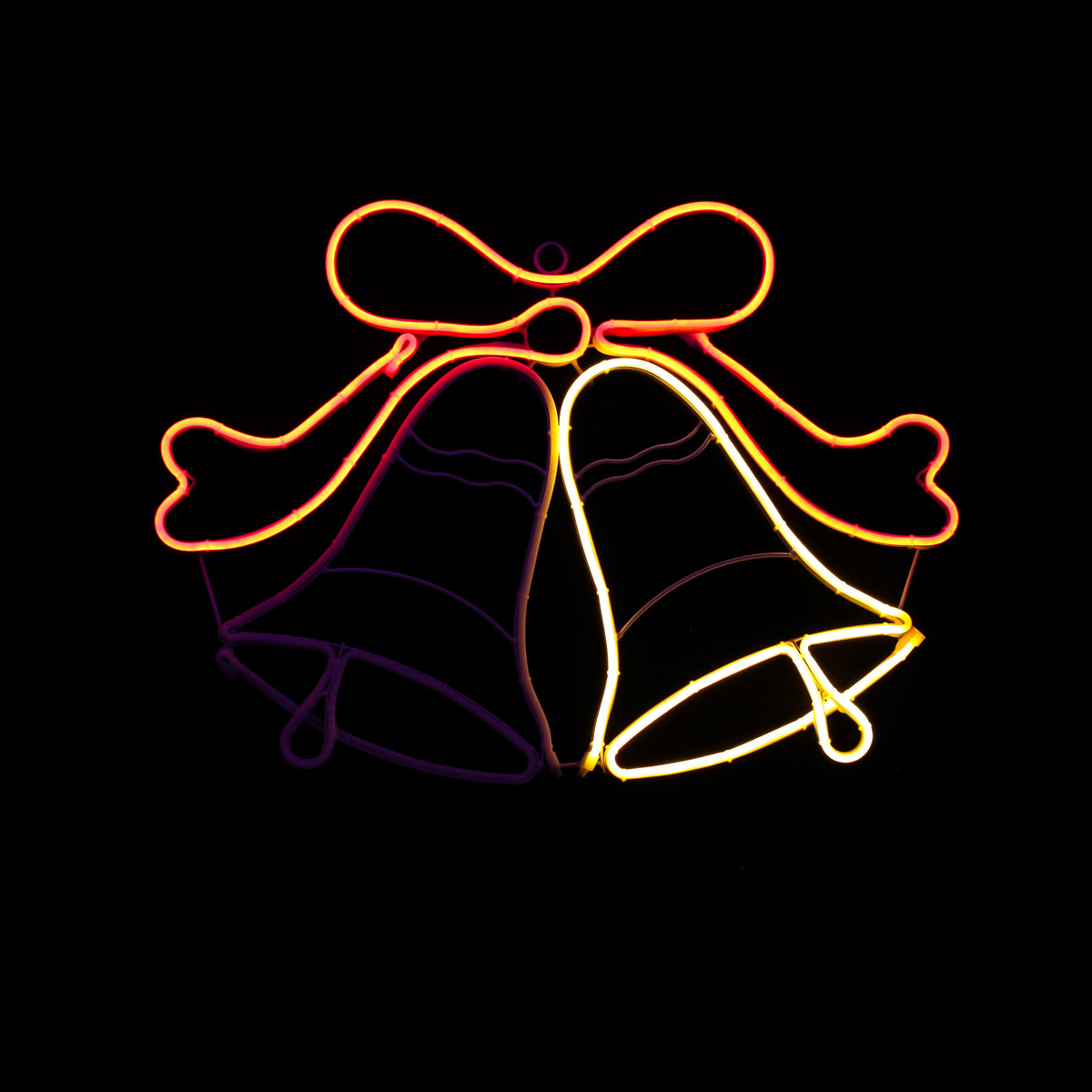 Holidynamics Flexlight Bells with Ribbon — Warm White & Red