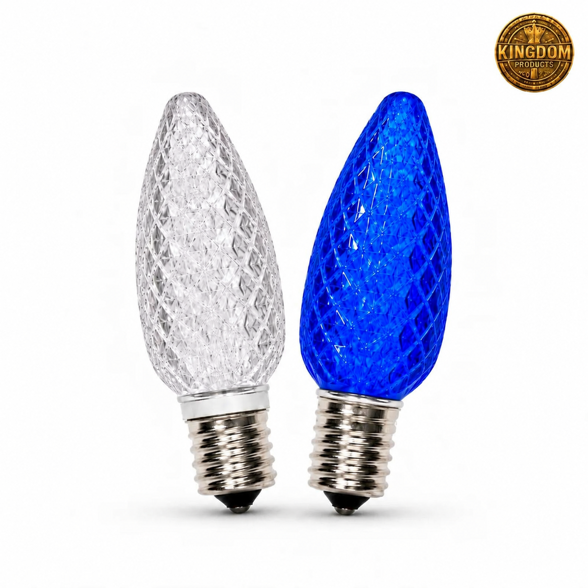 Kingdom C9 Pure White and blue bulbs
