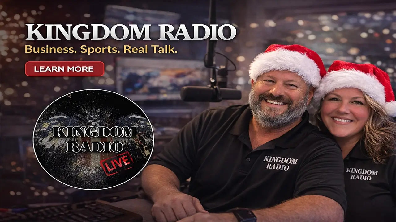 Kingdom Radio concept artwork marked Live, shown as an unlaunched project preview