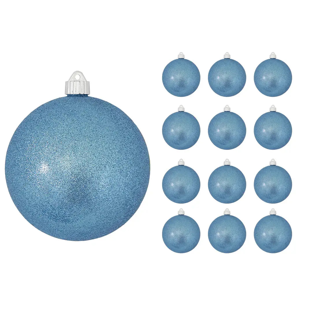 6" (150mm) Large Commercial Shatterproof Ball Ornaments, 1/Box, 12/Case, 12 Pieces