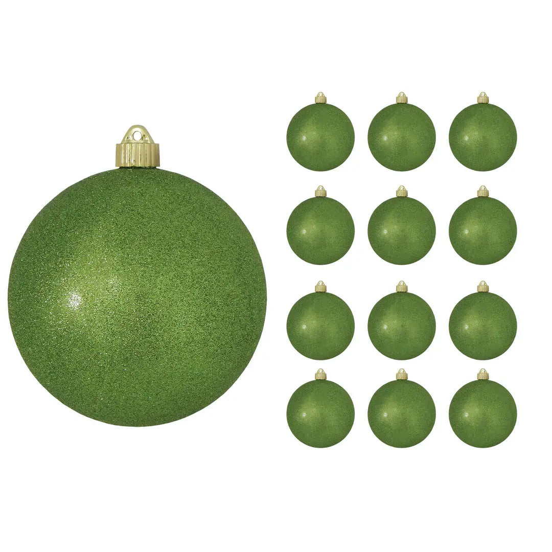 6" (150mm) Large Commercial Shatterproof Ball Ornaments, 1/Box, 12/Case, 12 Pieces