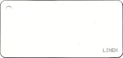 White label with 'LINEN' text on a black border