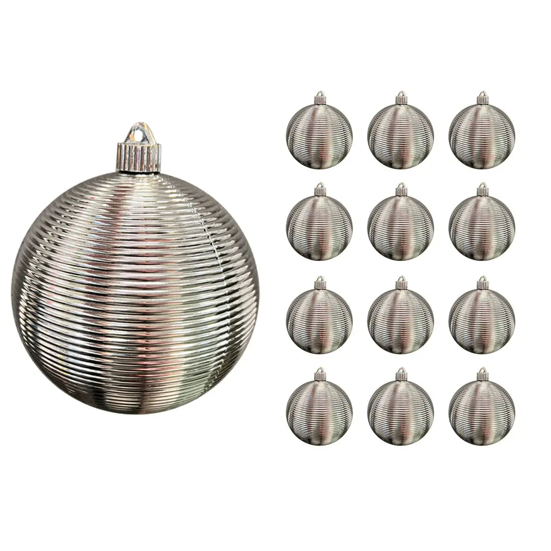 6" (150mm) Large Commercial Shatterproof Ball Ornaments, 1/Box, 12/Case, 12 Pieces