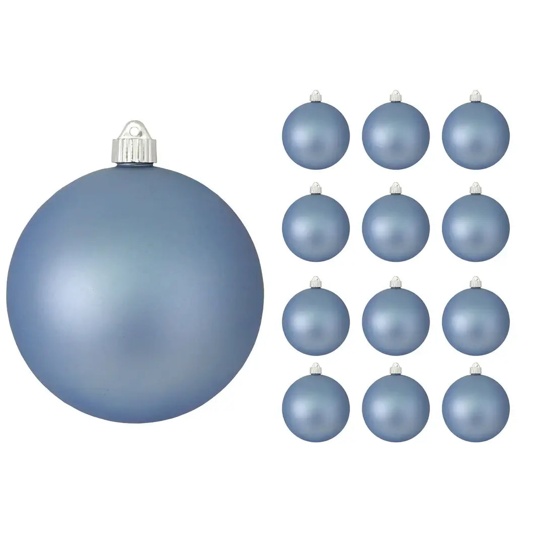 6" (150mm) Large Commercial Shatterproof Ball Ornaments, 1/Box, 12/Case, 12 Pieces
