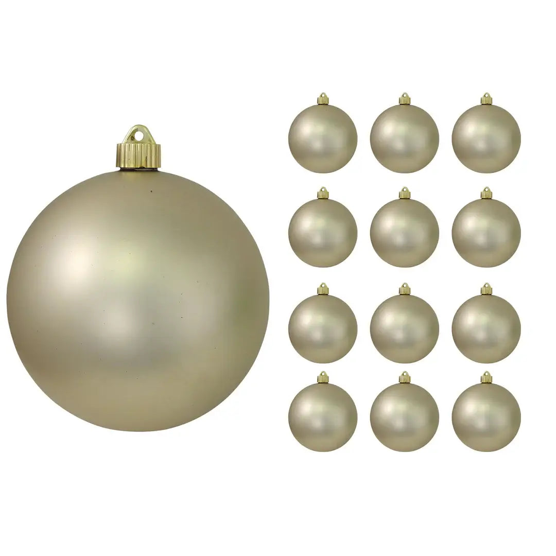 6" (150mm) Large Commercial Shatterproof Ball Ornaments, 1/Box, 12/Case, 12 Pieces