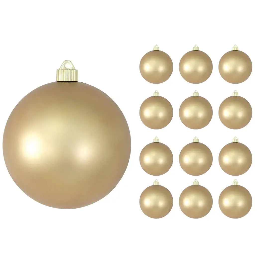6" (150mm) Large Commercial Shatterproof Ball Ornaments, 1/Box, 12/Case, 12 Pieces