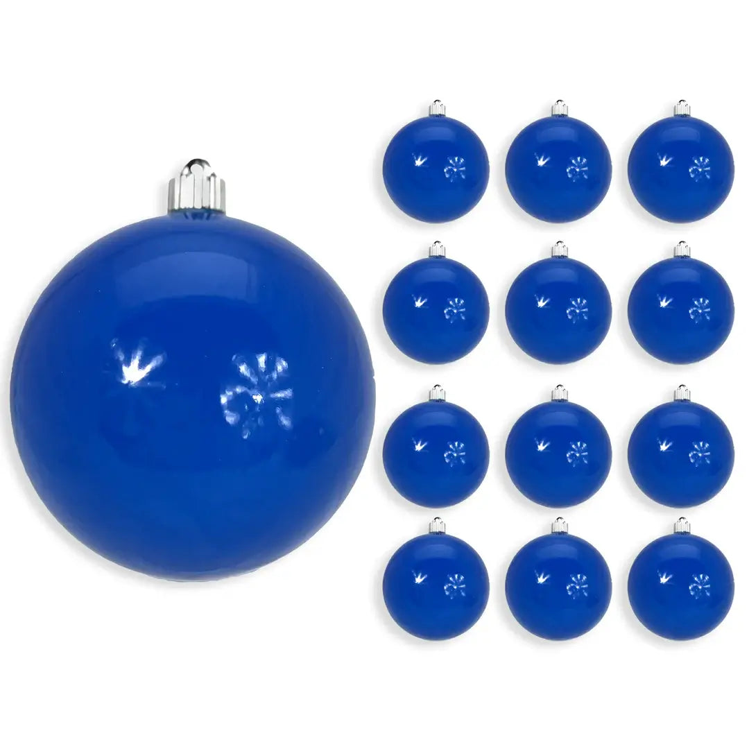 6" (150mm) Large Commercial Shatterproof Ball Ornaments, 1/Box, 12/Case, 12 Pieces