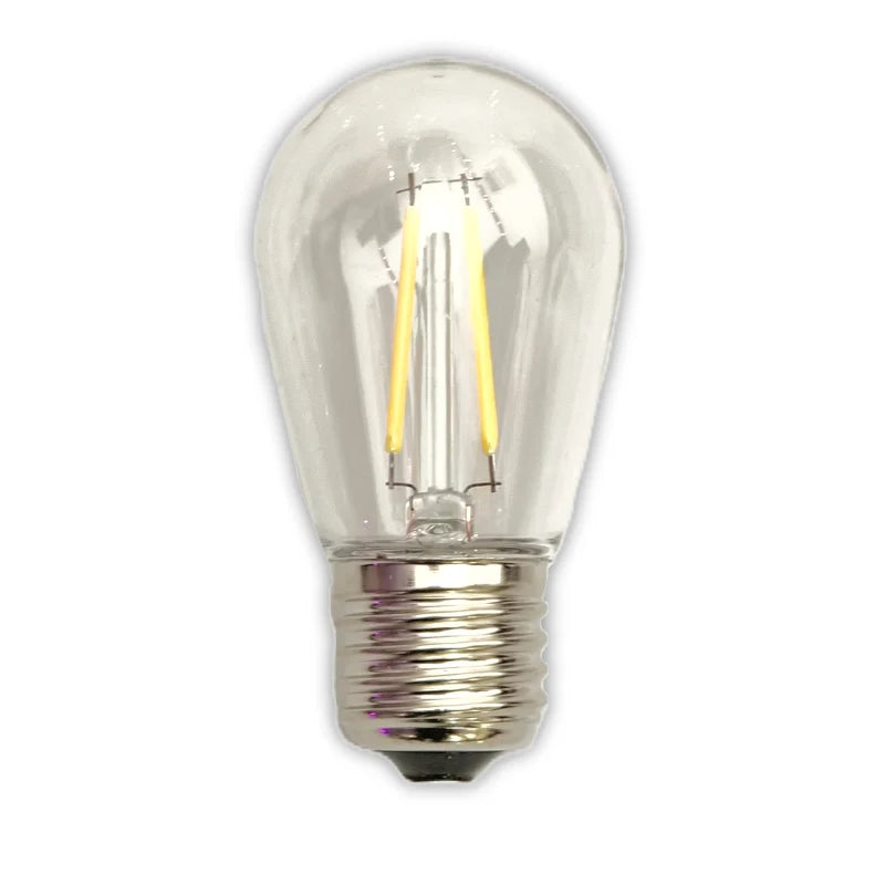 Plastic S14 Vintage Warm White LED Patio Bulb E26