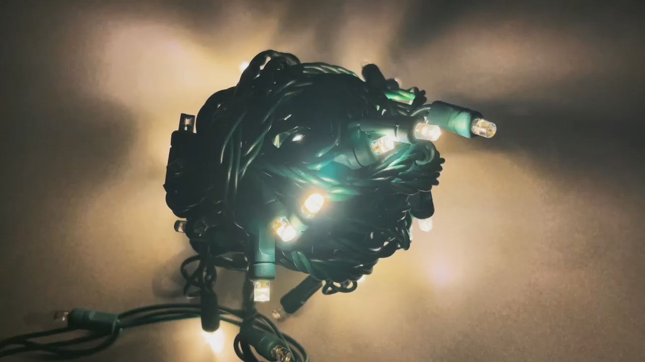 Load video: 50L 6&quot; Concave Twinkle Mini Christmas Lights