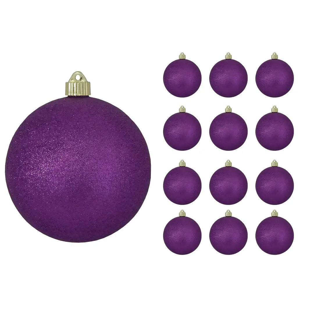 6" (150mm) Large Commercial Shatterproof Ball Ornaments, 1/Box, 12/Case, 12 Pieces