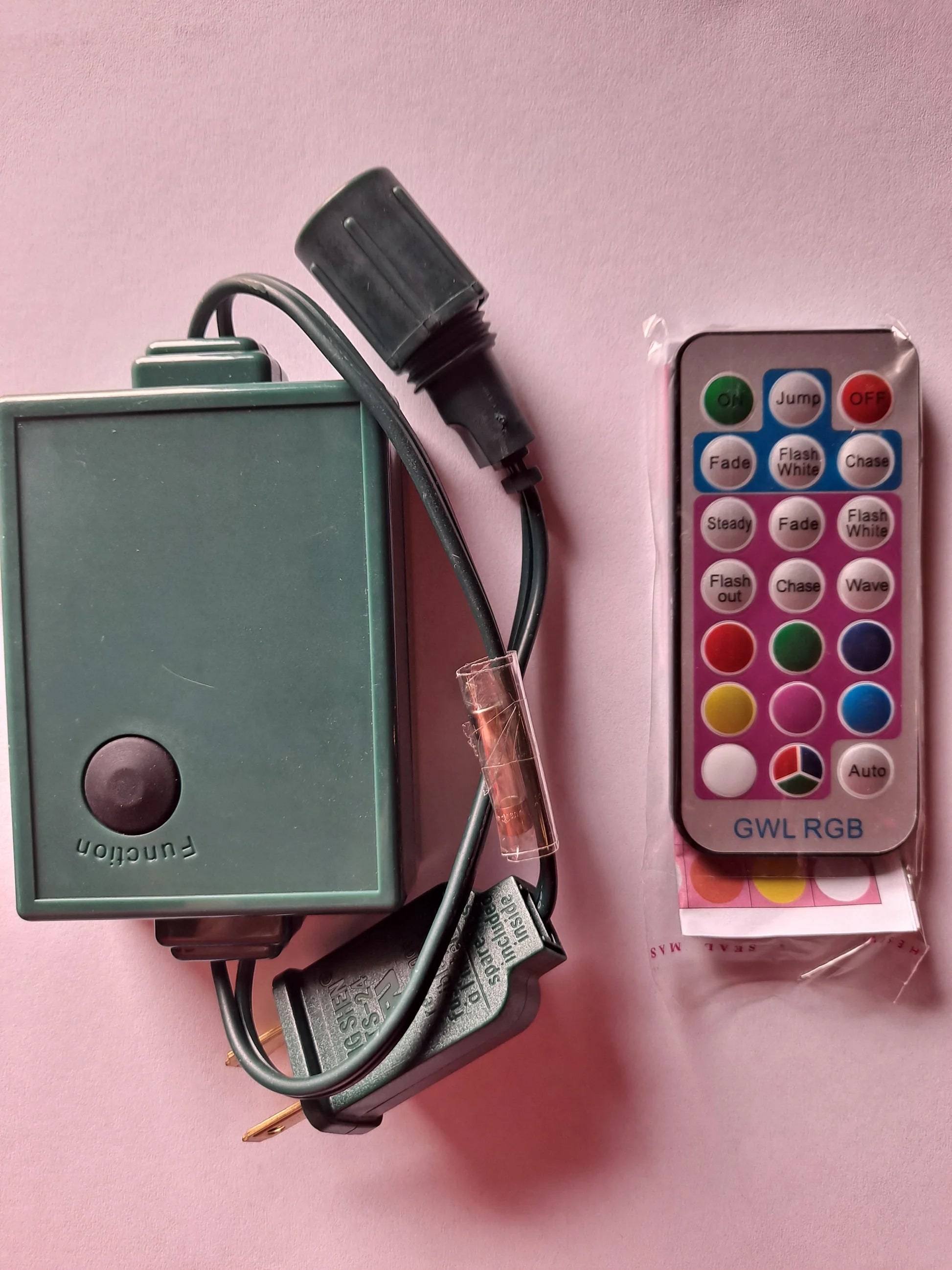 RGB LED controller with remote for coaxial mini lights