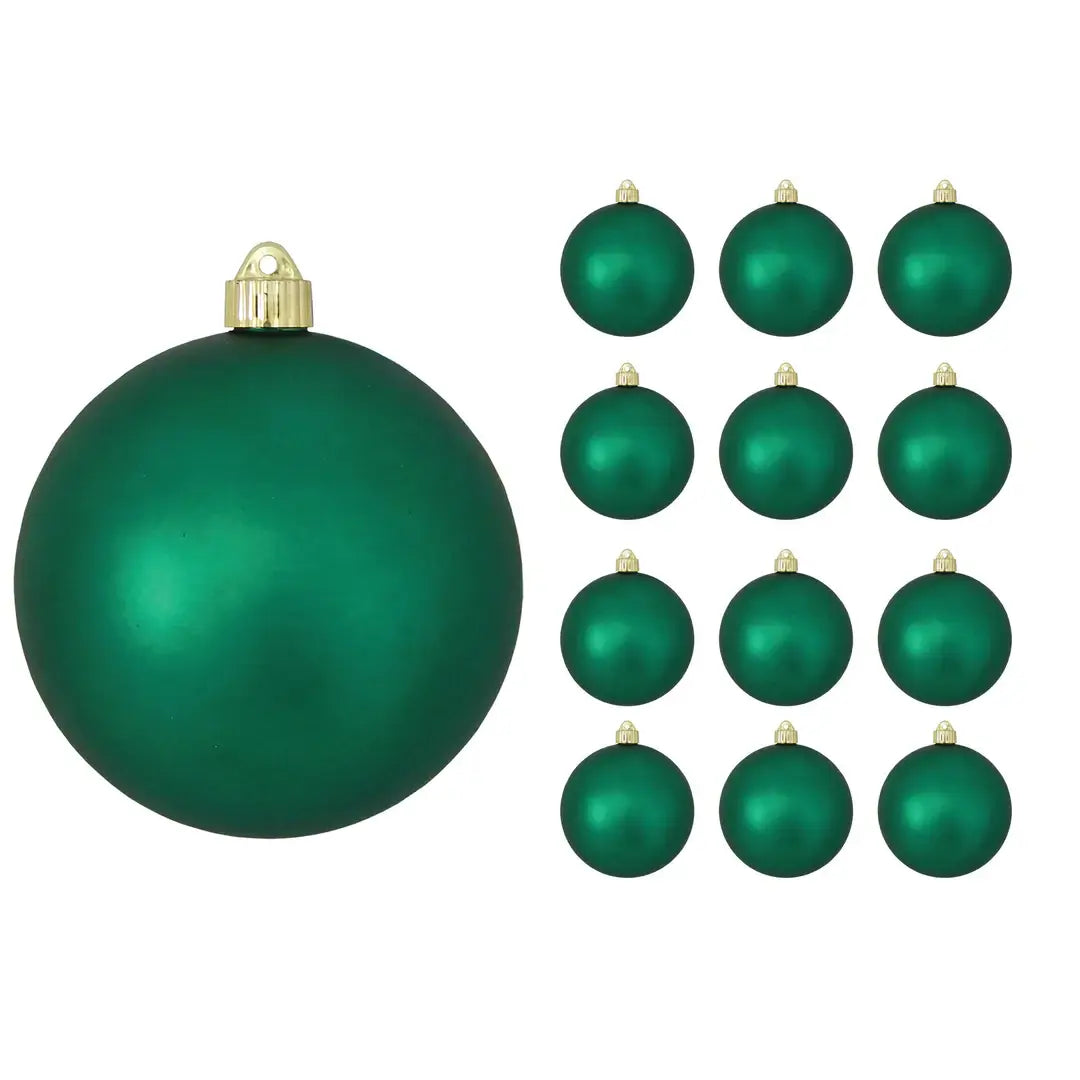 6" (150mm) Large Commercial Shatterproof Ball Ornaments, 1/Box, 12/Case, 12 Pieces