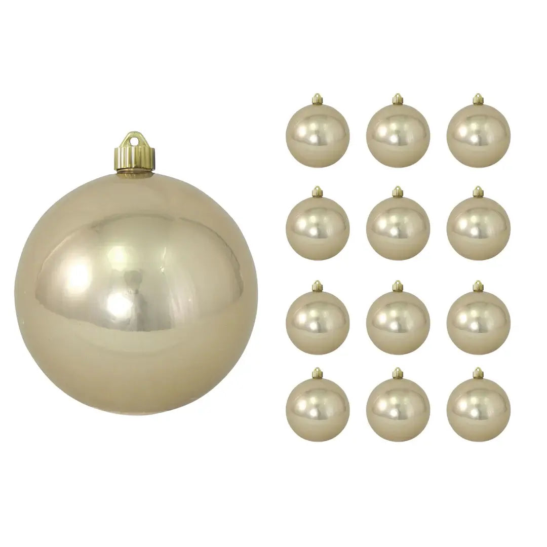 6" (150mm) Large Commercial Shatterproof Ball Ornaments, 1/Box, 12/Case, 12 Pieces