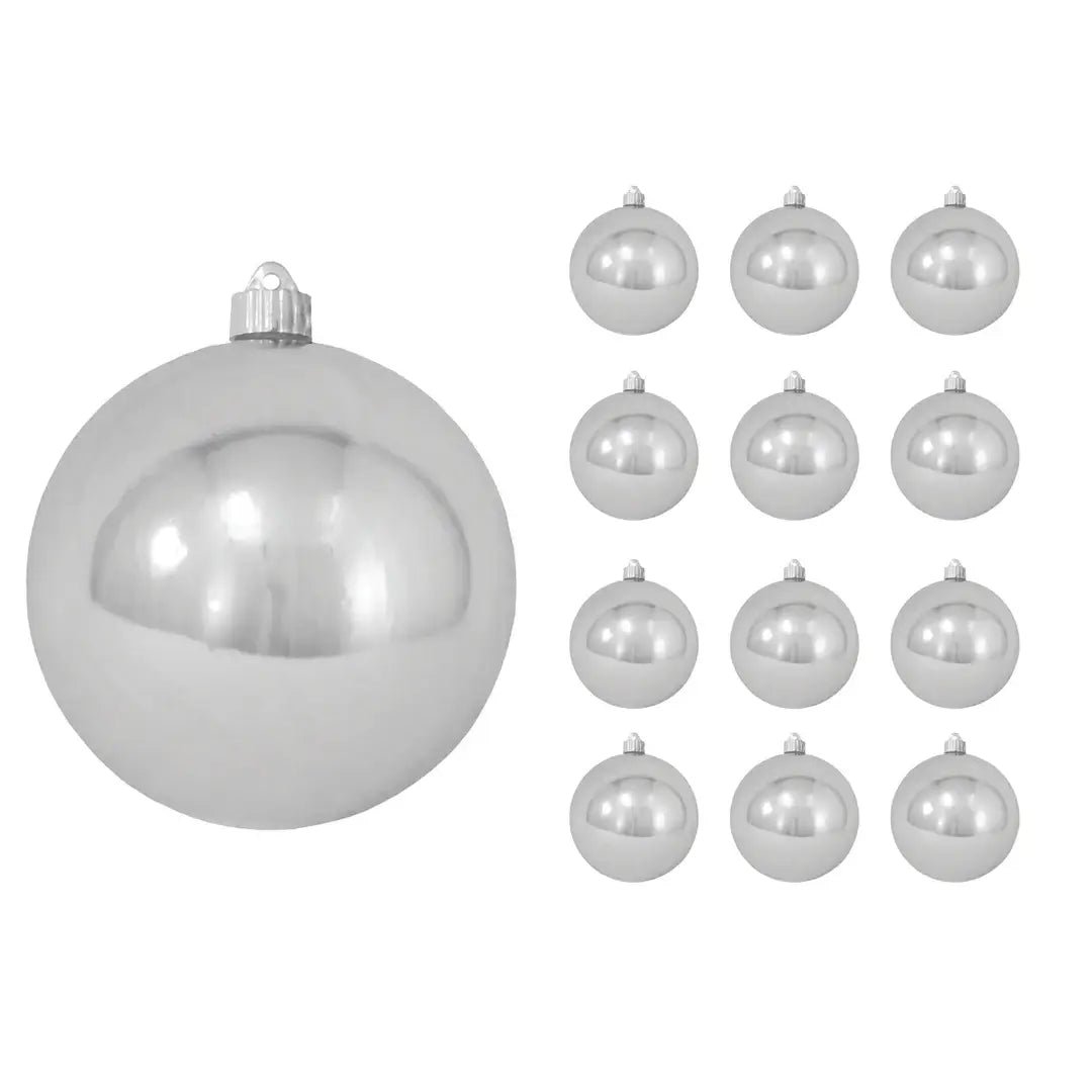 6" (150mm) Large Commercial Shatterproof Ball Ornaments, 1/Box, 12/Case, 12 Pieces