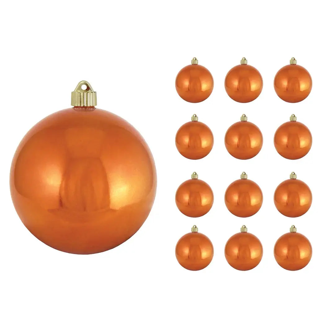6" (150mm) Large Commercial Shatterproof Ball Ornaments, 1/Box, 12/Case, 12 Pieces