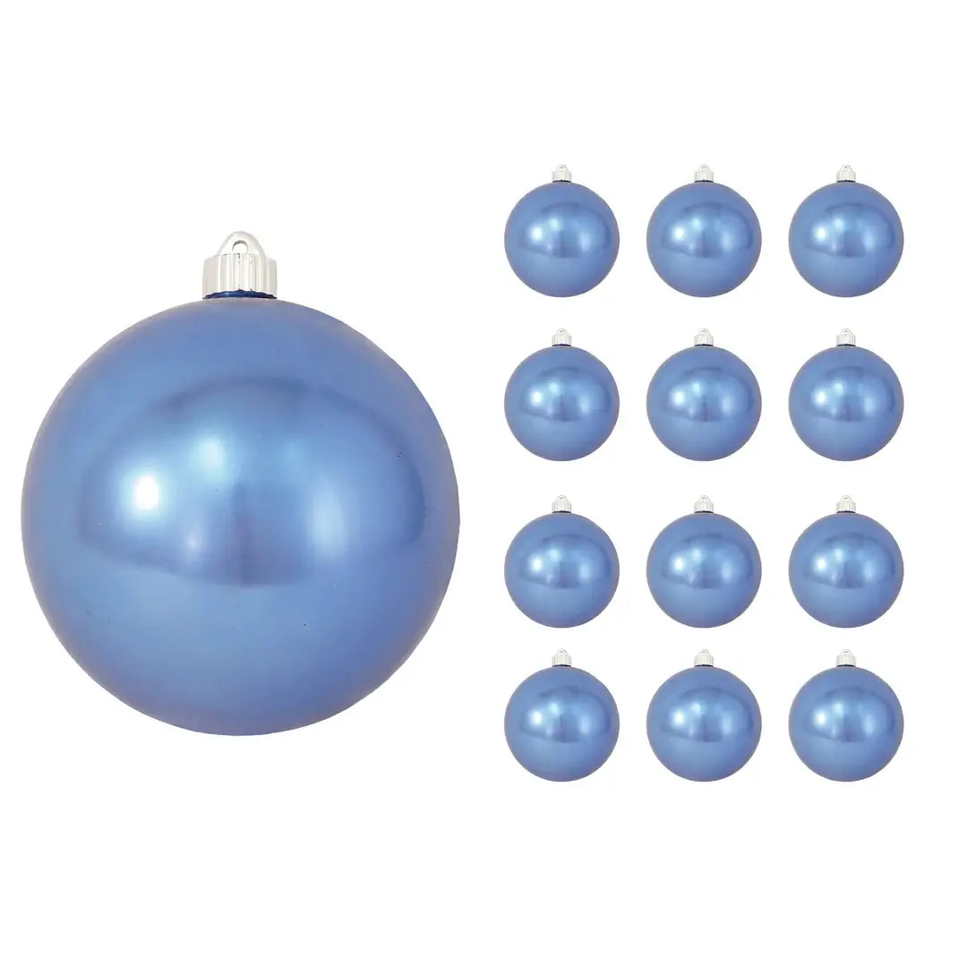 6" (150mm) Large Commercial Shatterproof Ball Ornaments, 1/Box, 12/Case, 12 Pieces