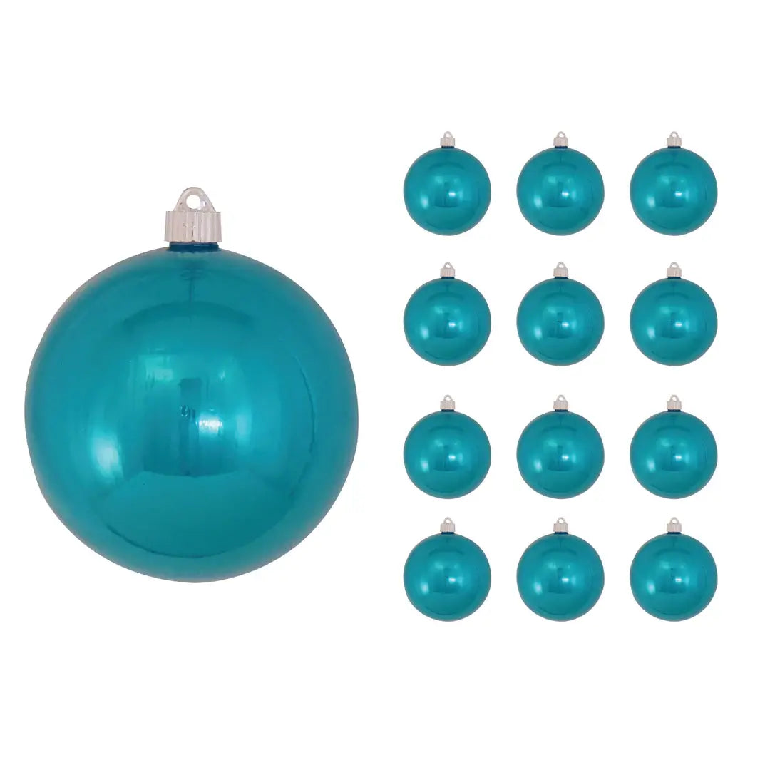 6" (150mm) Large Commercial Shatterproof Ball Ornaments, 1/Box, 12/Case, 12 Pieces