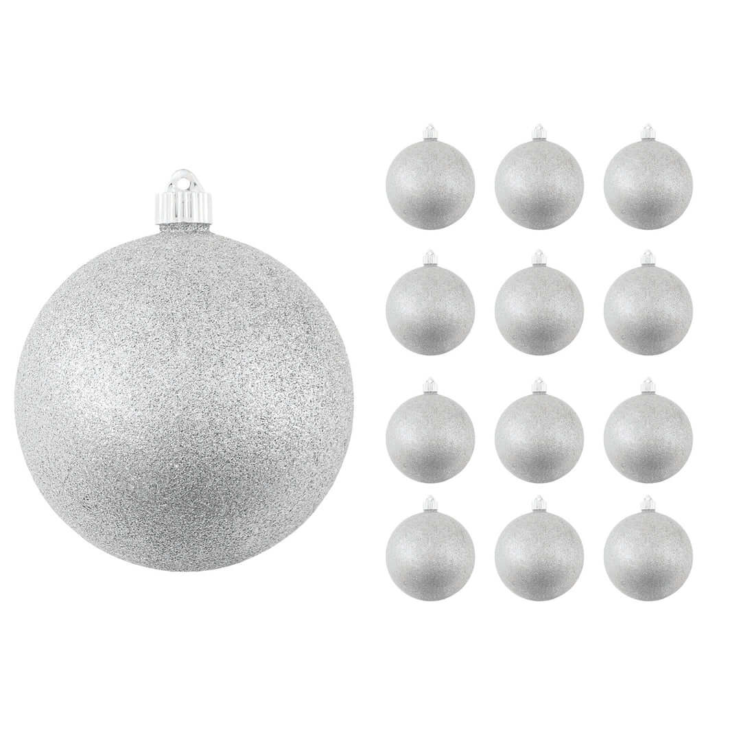 6" (150mm) Large Commercial Shatterproof Ball Ornaments, 1/Box, 12/Case, 12 Pieces