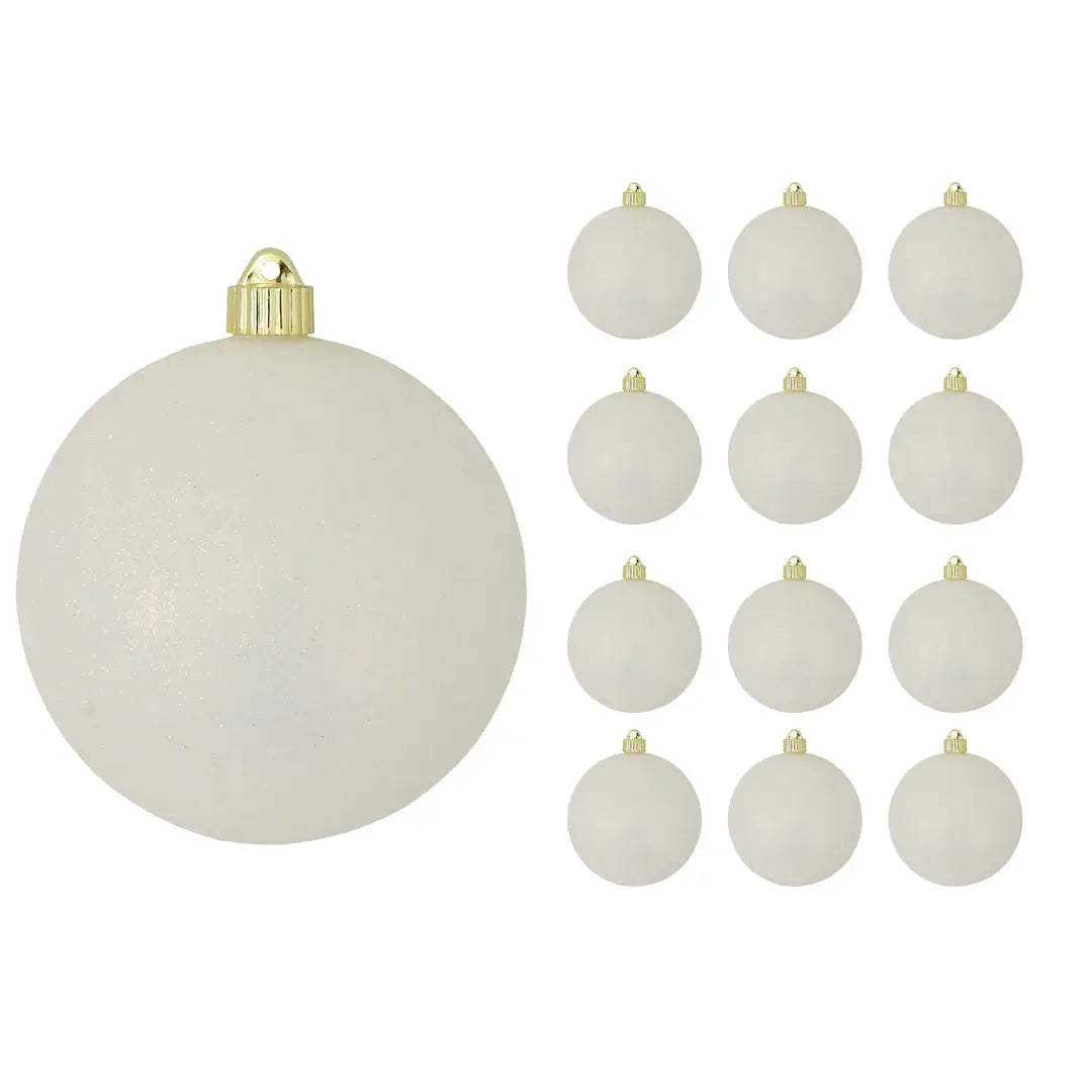 6" (150mm) Large Commercial Shatterproof Ball Ornaments, 1/Box, 12/Case, 12 Pieces